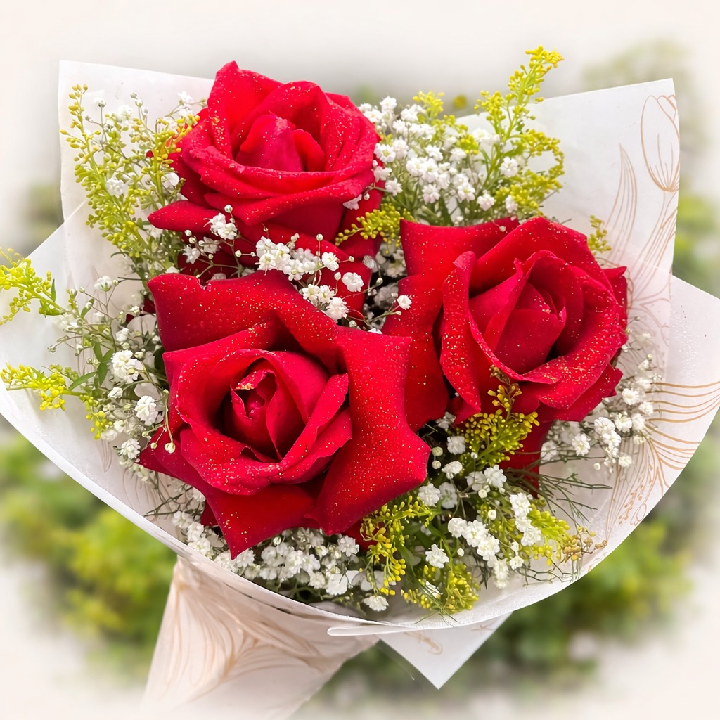 Buquê de rosa vermelha 