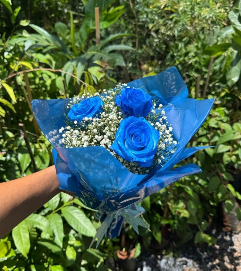 Buquê de rosa Azul